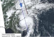 Cloudsat從熱帶風(fēng)暴Isaias中奪取了一部分