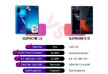 在規(guī)格比較中 Elephone U5比Elephone E10更好