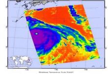 NASA衛(wèi)星在登陸前后捕捉臺風(fēng)海神