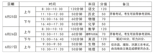 2021河南中考時間是什么時候