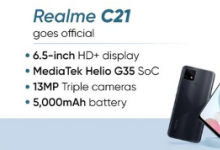 realme C21已經(jīng)在馬來西亞發(fā)布