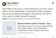 前沿手游：魔獸世界懷舊服人氣依舊 官方宣布增加服務(wù)器人數(shù)上限