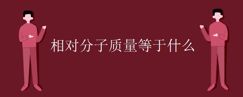 相對分子質量等于什么