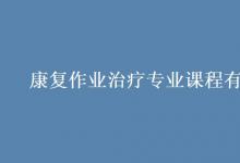 教育資訊：康復(fù)作業(yè)治療專業(yè)課程有哪些