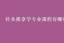 教育資訊：針灸推拿學(xué)專業(yè)課程有哪些