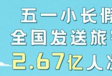 五一假期預(yù)計(jì)共發(fā)送旅客2點(diǎn)67億人次究竟哪里最多人呢