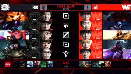 lpl2018春季賽2月4日WEvsEDG比賽視頻：EDG2：1擊敗WE