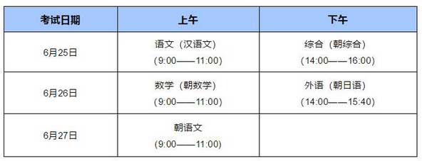 2021年黑龍江哈爾濱中考時間及科目安排