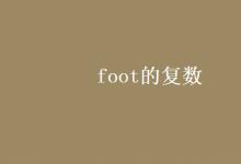 教育資訊：foot的復(fù)數(shù)