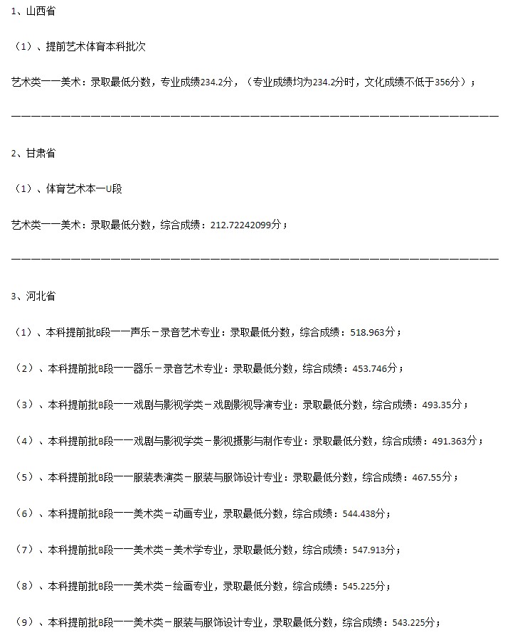 河北科技大學(xué)2021年各省各批次錄取分?jǐn)?shù)線