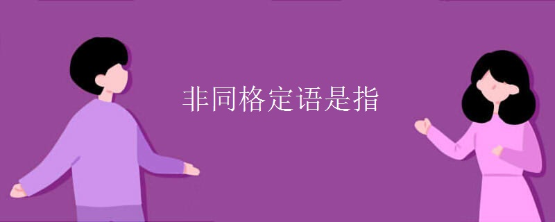 非同格定語(yǔ)是指