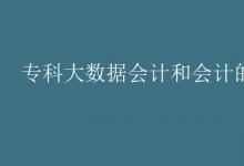 教育資訊：?？拼髷?shù)據(jù)會計和會計的區(qū)別