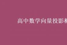 教育資訊：高中數(shù)學(xué)向量投影概念