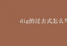 教育資訊：dig的過去式怎么寫