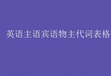 教育資訊：英語主語賓語物主代詞表格