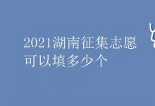 教育資訊：2021湖南征集志愿可以填多少個(gè)