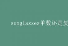 教育資訊：sunglasses單數(shù)還是復數(shù)