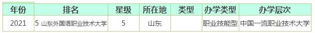 山東外國(guó)語(yǔ)職業(yè)技術(shù)大學(xué)全國(guó)排名