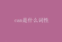 教育資訊：can是什么詞性