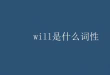 教育資訊：will是什么詞性