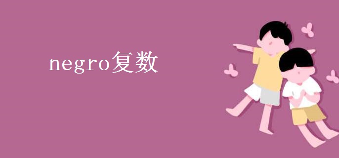 negro復(fù)數(shù)