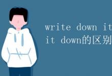 教育資訊：write down it和write it down的區(qū)別