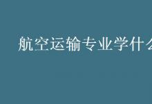 教育資訊：航空運(yùn)輸專業(yè)學(xué)什么