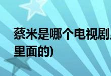 蔡米是哪個(gè)電視劇里面的(蔡米是什么電視劇里面的)