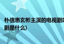 樸信惠玄彬主演的電視劇叫什么名字(樸信惠玄彬主演的電視劇是什么)