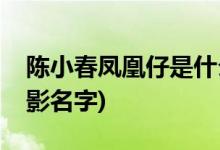 陳小春鳳凰仔是什么電影(陳小春鳳凰仔的電影名字)