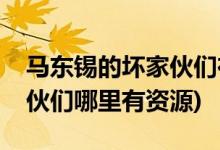 馬東錫的壞家伙們?cè)谀目捎^看(馬東錫的壞家伙們哪里有資源)