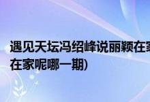 遇見天壇馮紹峰說麗穎在家呢是第幾期(遇見天壇馮紹峰麗穎在家呢哪一期)