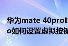 華為mate 40pro吃雞虛擬按鍵（華為p50pro如何設(shè)置虛擬按鍵）