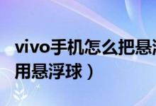 vivo手機怎么把懸浮球關(guān)閉（vivos10如何啟用懸浮球）