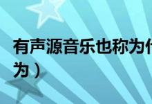 有聲源音樂(lè)也稱(chēng)為什么語(yǔ)言（有聲源音樂(lè)也稱(chēng)為）