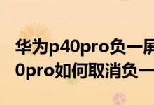 華為p40pro負一屏怎么看車停位置（華為p50pro如何取消負一屏）