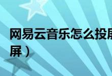 網(wǎng)易云音樂怎么投屏歌詞（網(wǎng)易云音樂怎么投屏）