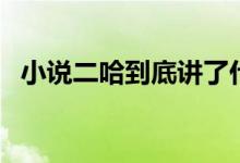 小說二哈到底講了什么連載中（小說二哈）