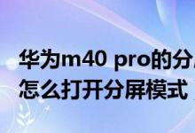 華為m40 pro的分屏怎么操作（華為p50pro怎么打開分屏模式）