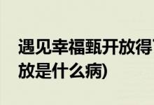 遇見幸福甄開放得了什么病(遇見幸福中甄開放是什么病)