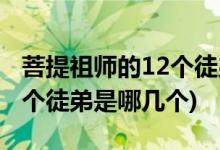 菩提祖師的12個徒弟分別是誰(菩提祖師的12個徒弟是哪幾個)