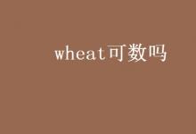 教育資訊：wheat可數(shù)嗎