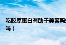 吃膠原蛋白有助于美容嗎螞蟻莊園（吃膠原蛋白有助于美容嗎）