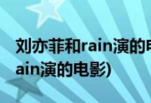 劉亦菲和rain演的電影叫什么名字(劉亦菲和rain演的電影)