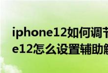 iphone12如何調(diào)節(jié)輔助觸控靈敏度（iPhone12怎么設(shè)置輔助觸控）