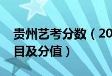 貴州藝考分?jǐn)?shù)（2022貴州藝術(shù)類專業(yè)考試科目及分值）