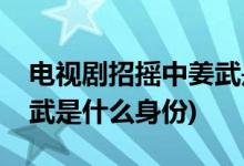 電視劇招搖中姜武是什么人(電視劇招搖中姜武是什么身份)