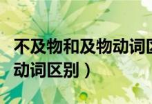 不及物和及物動(dòng)詞區(qū)別常見的（不及物和及物動(dòng)詞區(qū)別）