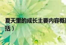 夏天里的成長主要內(nèi)容概括20字（夏天里的成長主要內(nèi)容概括）