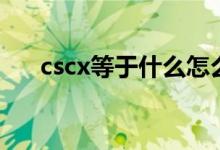 cscx等于什么怎么讀（cscx等于什么）